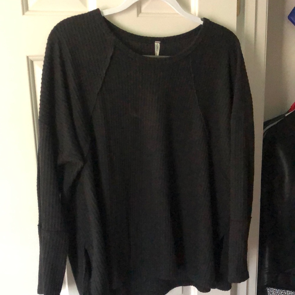 Black long sleeve top